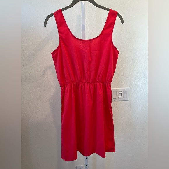 Ultra Pink Red Ruffle Mini Dress - Picture 4 of 4